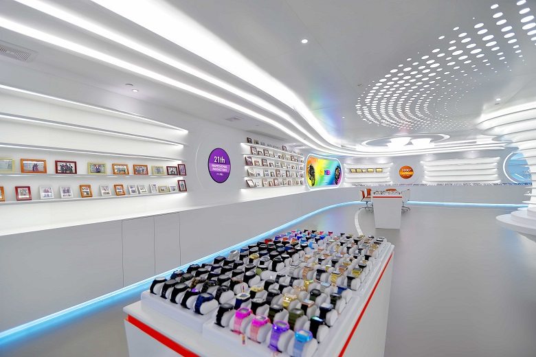 The range on display, arranged by series.